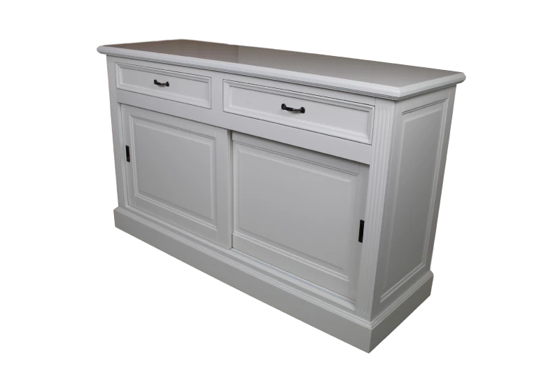 Dressoir Provence 150cm Met 2 Deuren & 2 Lades - Wit 4 Dressoir Provence 150cm Met 2 Deuren & 2 Lades - Wit - Afbeelding 4