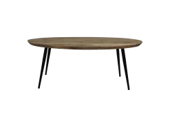 Salontafel Bern 100x60cm Mangohout - Naturel/zwart -Collectie Woonkamermeubels HSM151 1 0f91