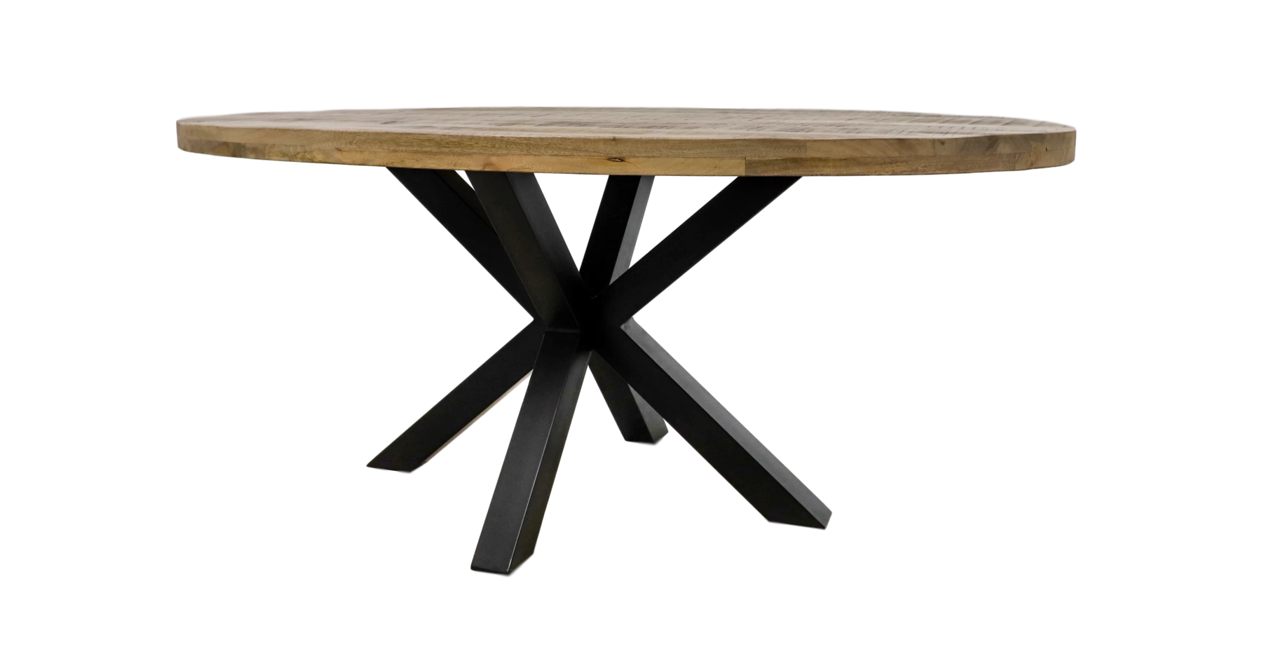 Eettafel Regina 200x100cm Mangohout - Naturel/zwart 2 Eettafel Regina 200x100cm Mangohout - Naturel/zwart - Afbeelding 2