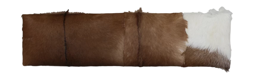 Decoratieve Bank Bangku 100cm Rustiek – Geitenhuid/teak 2 Decoratieve Bank Bangku 100cm Rustiek – Geitenhuid/teak - Afbeelding 2