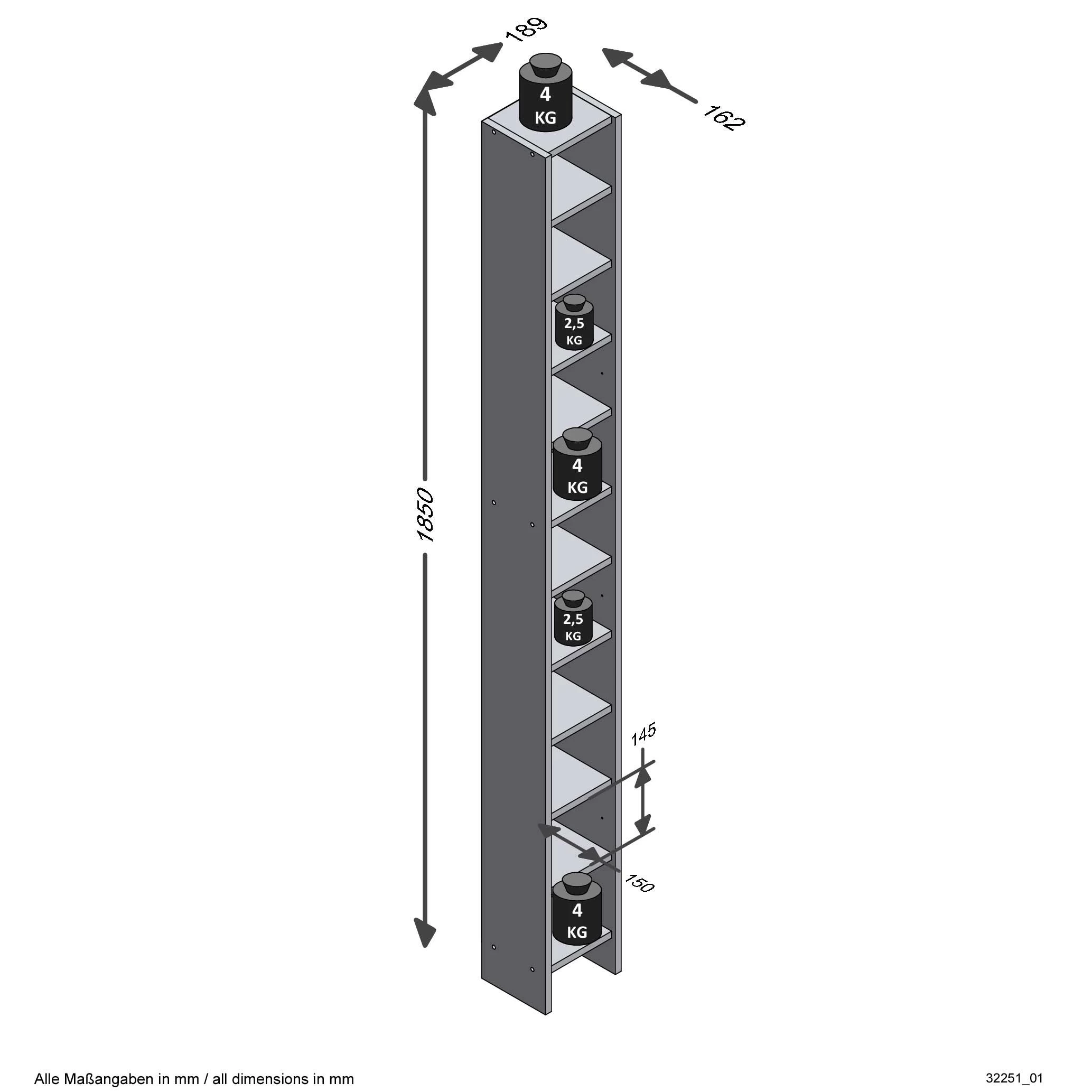 FMD Cd- & Dvd-rek Good Day - Beton 4 FMD Cd- & Dvd-rek Good Day - Beton - Afbeelding 4