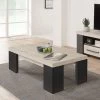 Salontafel Haruko 130x70cm - Antraciet/grijze Eik
