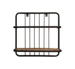 Wandplank Eran 50x50cm - Mangohout/ijzer 14 Wandplank Eran 50x50cm - Mangohout/ijzer -Collectie Woonkamermeubels ITC 5050 1 d566