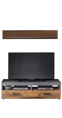 Tv-meubel Indy | 139 X 40 X 41 Cm | Met Wandplank | Old Wood-decor -Collectie Woonkamermeubels Indy WO 1879 316 23 frontal D Freisteller 20181024 6808