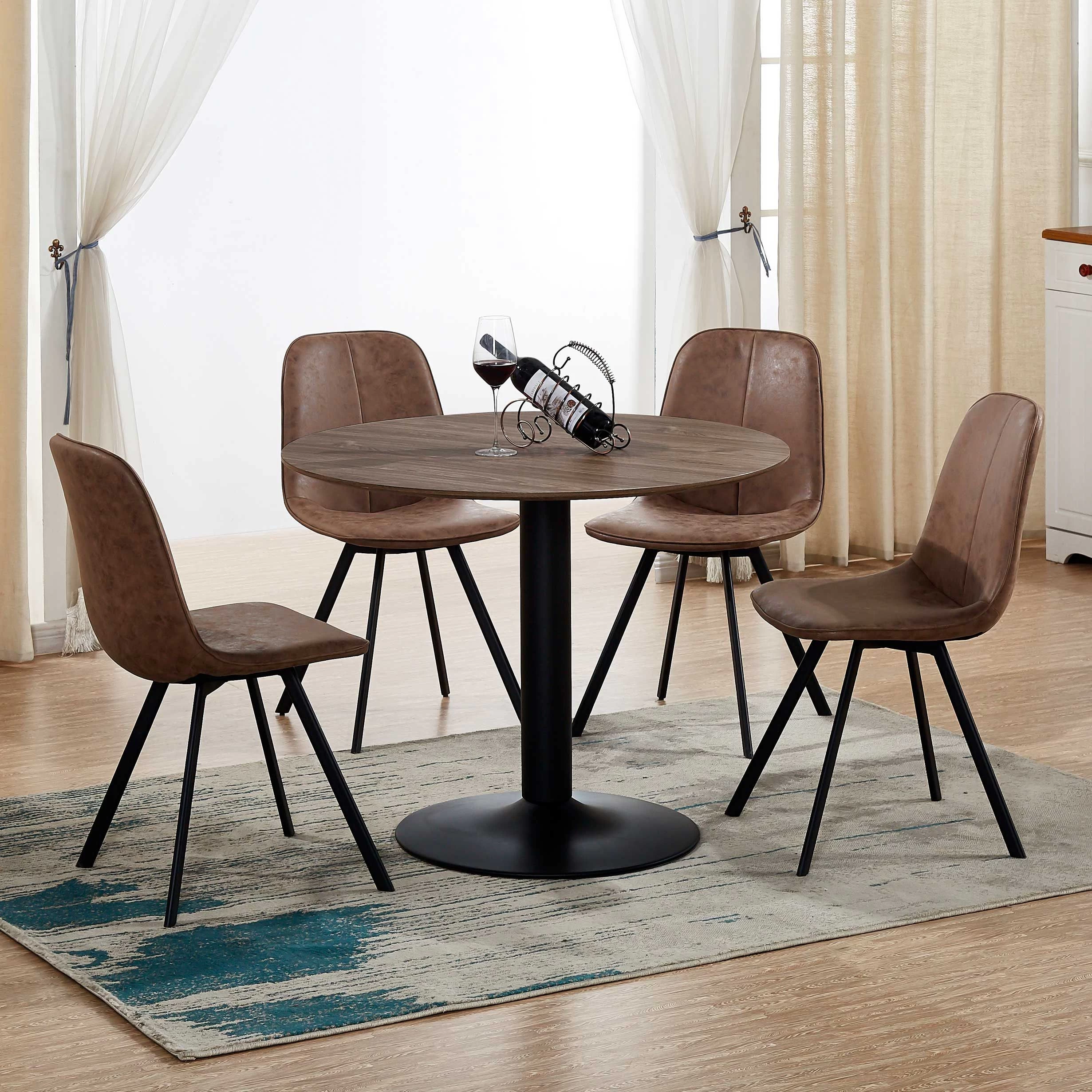 Tafel Juliette Ø105 - Bruin/zwart 1 Tafel Juliette Ø105 - Bruin/zwart