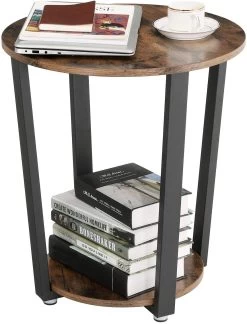 Rond Bijzettafeltje Firas Ø50 - Bruin/zwart 15 Rond Bijzettafeltje Firas Ø50 - Bruin/zwart -Collectie Woonkamermeubels LET57X 4 01ca