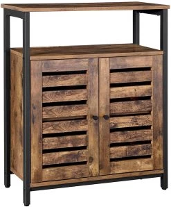 Bijzetkastje Lance 70cm 1 Legplank 2 Deuren - Rustiek Bruin/zwart 15 Bijzetkastje Lance 70cm 1 Legplank 2 Deuren - Rustiek Bruin/zwart -Collectie Woonkamermeubels LSC76BX 2 6399