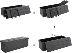 Songmics Opvouwbare Schoenenbank, Voetenbank 120L, 300 Kg Draagvermogen 10 Songmics Opvouwbare Schoenenbank, Voetenbank 120L, 300 Kg Draagvermogen -Collectie Woonkamermeubels LSF76GYZ 1 0948