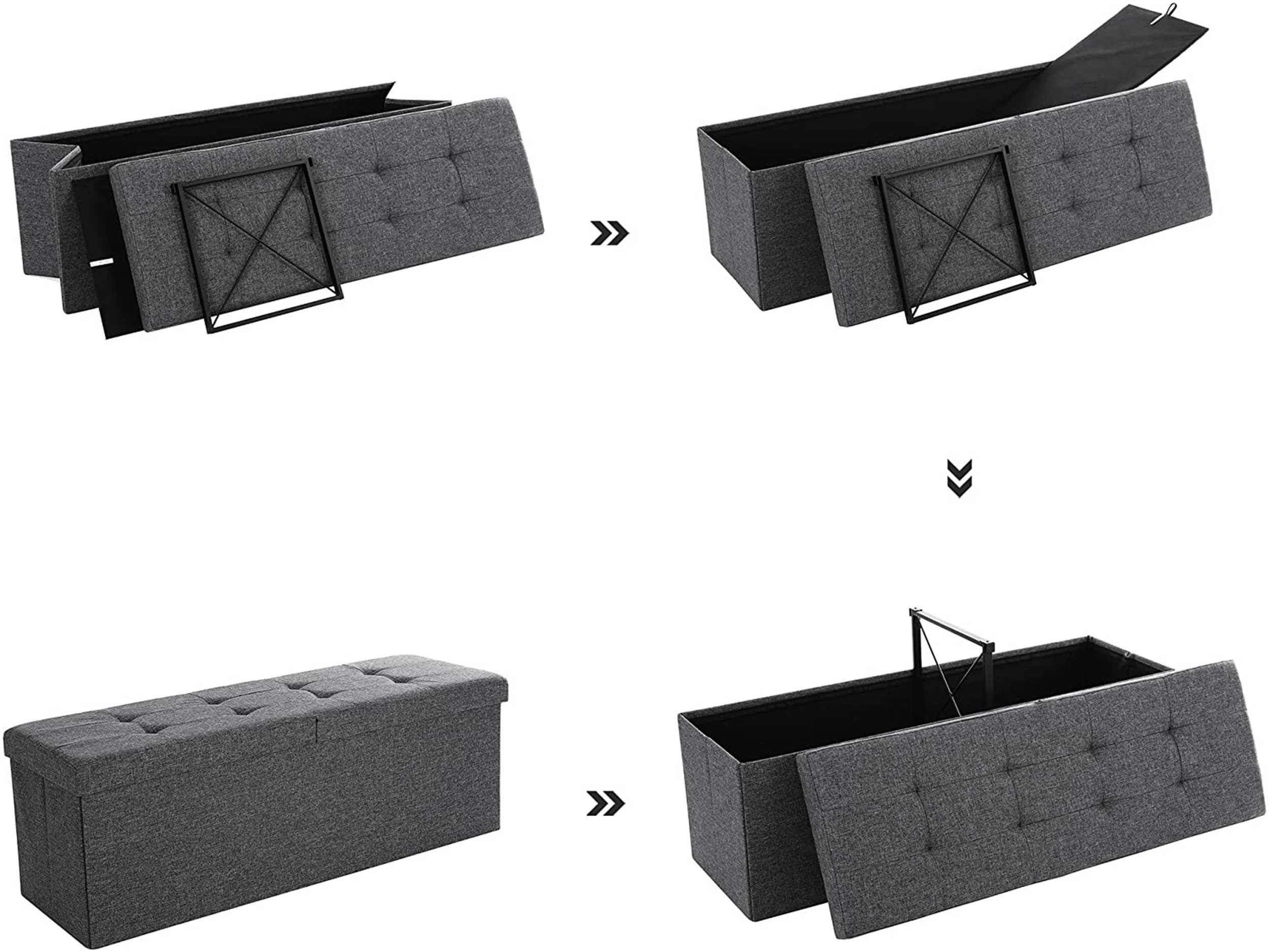 Songmics Opvouwbare Schoenenbank, Voetenbank 120L, 300 Kg Draagvermogen 4 Songmics Opvouwbare Schoenenbank, Voetenbank 120L, 300 Kg Draagvermogen - Afbeelding 4