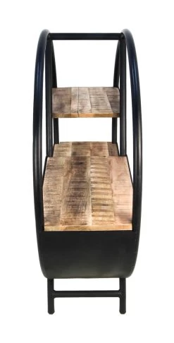 Decoratierek Brinn Rond ø80cm - Ijzer/mangohout 12 Decoratierek Brinn Rond ø80cm - Ijzer/mangohout -Collectie Woonkamermeubels MAN RDBKS 4 2af9