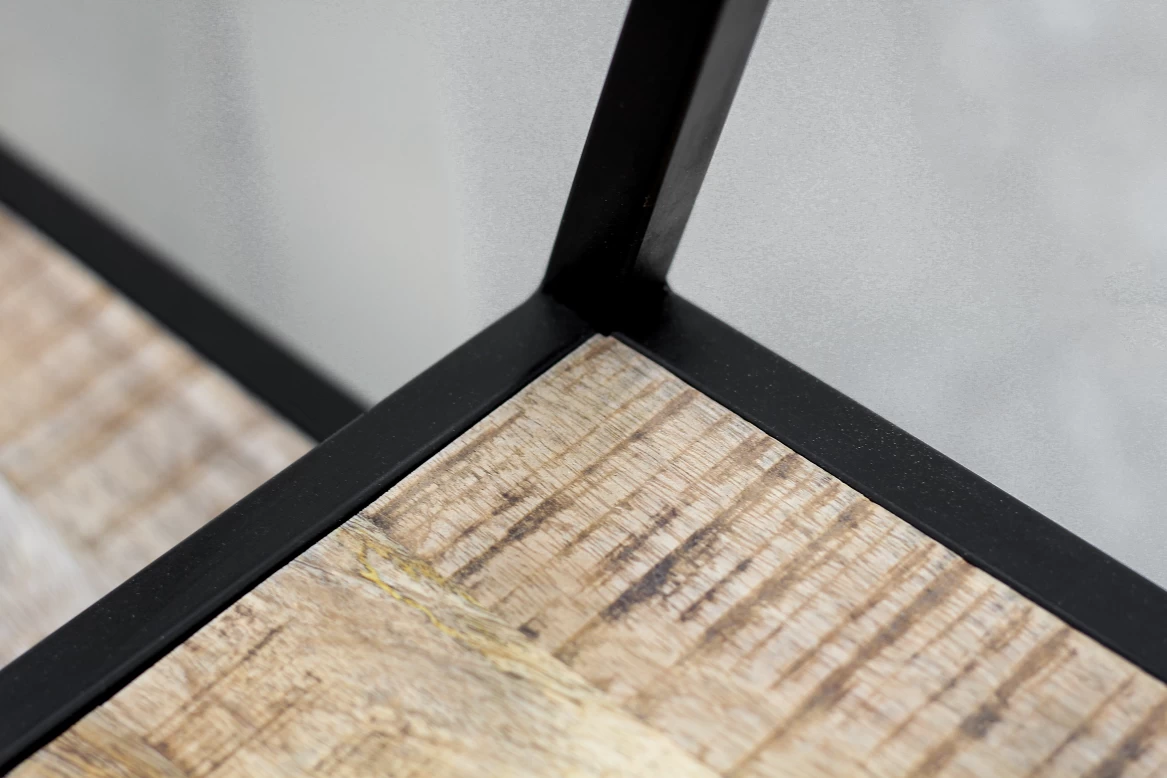 Decoratierek Brinn Rond ø80cm - Ijzer/mangohout 2 Decoratierek Brinn Rond ø80cm - Ijzer/mangohout - Afbeelding 2