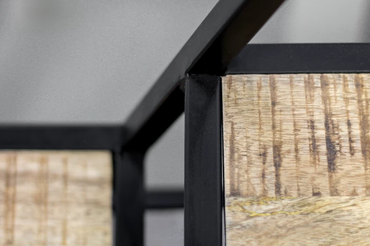 Decoratierek Brinn Rond ø80cm - Ijzer/mangohout 4 Decoratierek Brinn Rond ø80cm - Ijzer/mangohout - Afbeelding 4