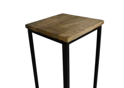 Bijzettafel Rick Set Van 2 Mangohout - Naturel/zwart -Collectie Woonkamermeubels MAN TTS2 6 9f5d