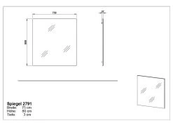 Spiegel Frodo - Eik 7 Spiegel Frodo - Eik -Collectie Woonkamermeubels MA 2791 BEM e059