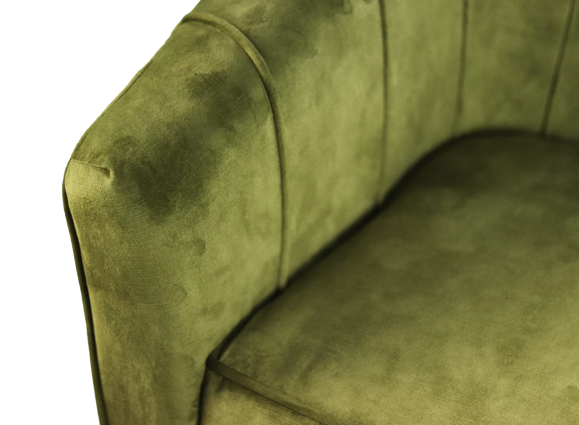 Fauteuil Chester Velours - Olijfgroen 2 Fauteuil Chester Velours - Olijfgroen - Afbeelding 2