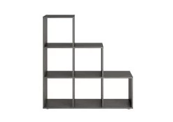 FMD Opbergrek Mega 6 Vakken - Grijs -Collectie Woonkamermeubels Mega 1 Matera frontal 8237