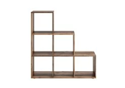 FMD Opbergrek Mega 6 Vakken - Old Style -Collectie Woonkamermeubels Mega 1 Old Style Dunkel frontal c445