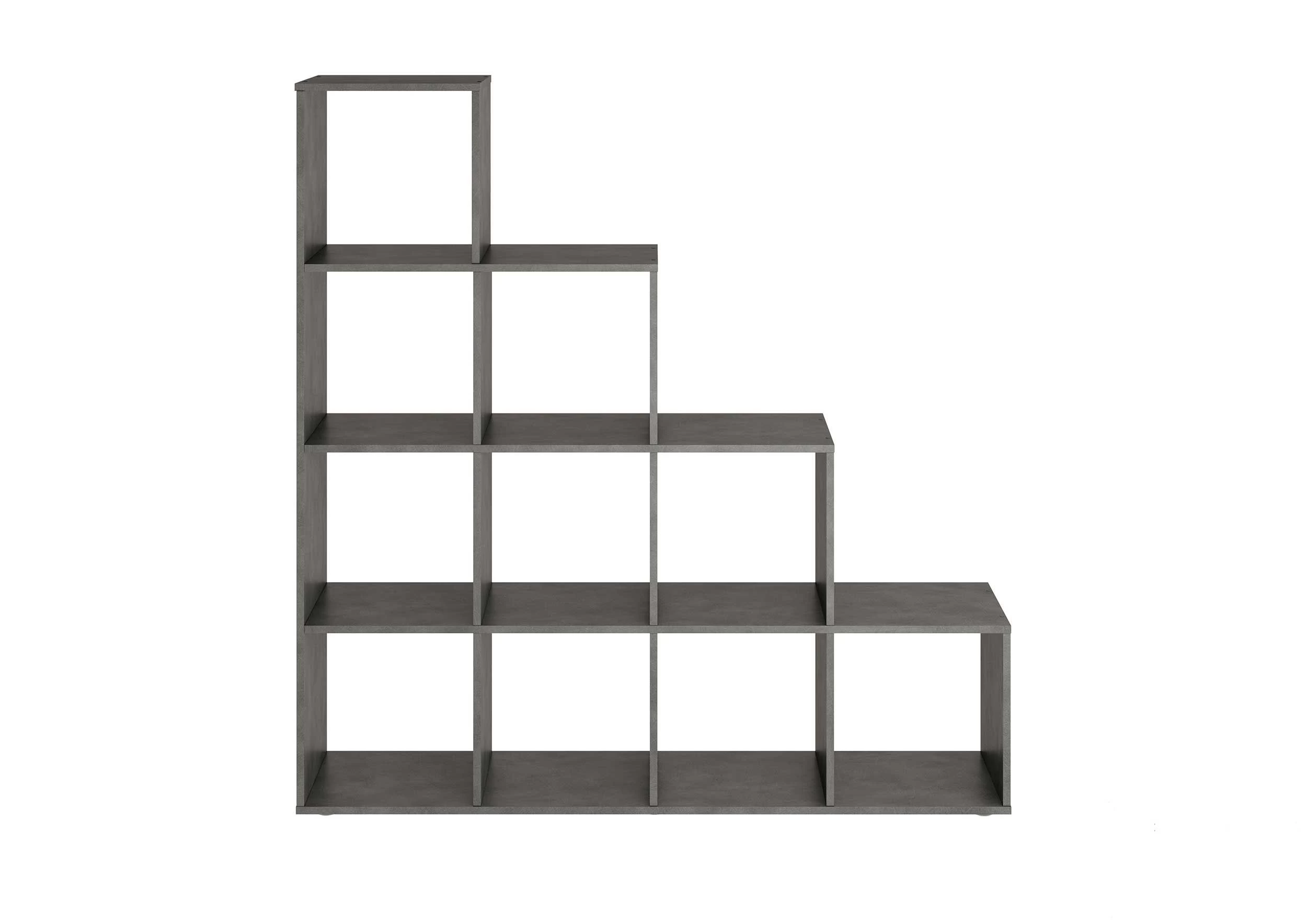 FMD Opbergrek Mega 10 Vakken - Grijs 4 FMD Opbergrek Mega 10 Vakken - Grijs - Afbeelding 4