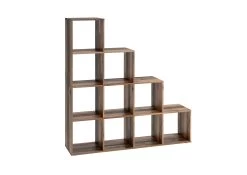 FMD Opbergrek Mega 10 Vakken - Old Style 6 FMD Opbergrek Mega 10 Vakken - Old Style -Collectie Woonkamermeubels Mega 2 Old Style Dunkel Perspektive 1bc0