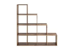 FMD Opbergrek Mega 10 Vakken - Old Style 7 FMD Opbergrek Mega 10 Vakken - Old Style -Collectie Woonkamermeubels Mega 2 Old Style Dunkel frontal 0884