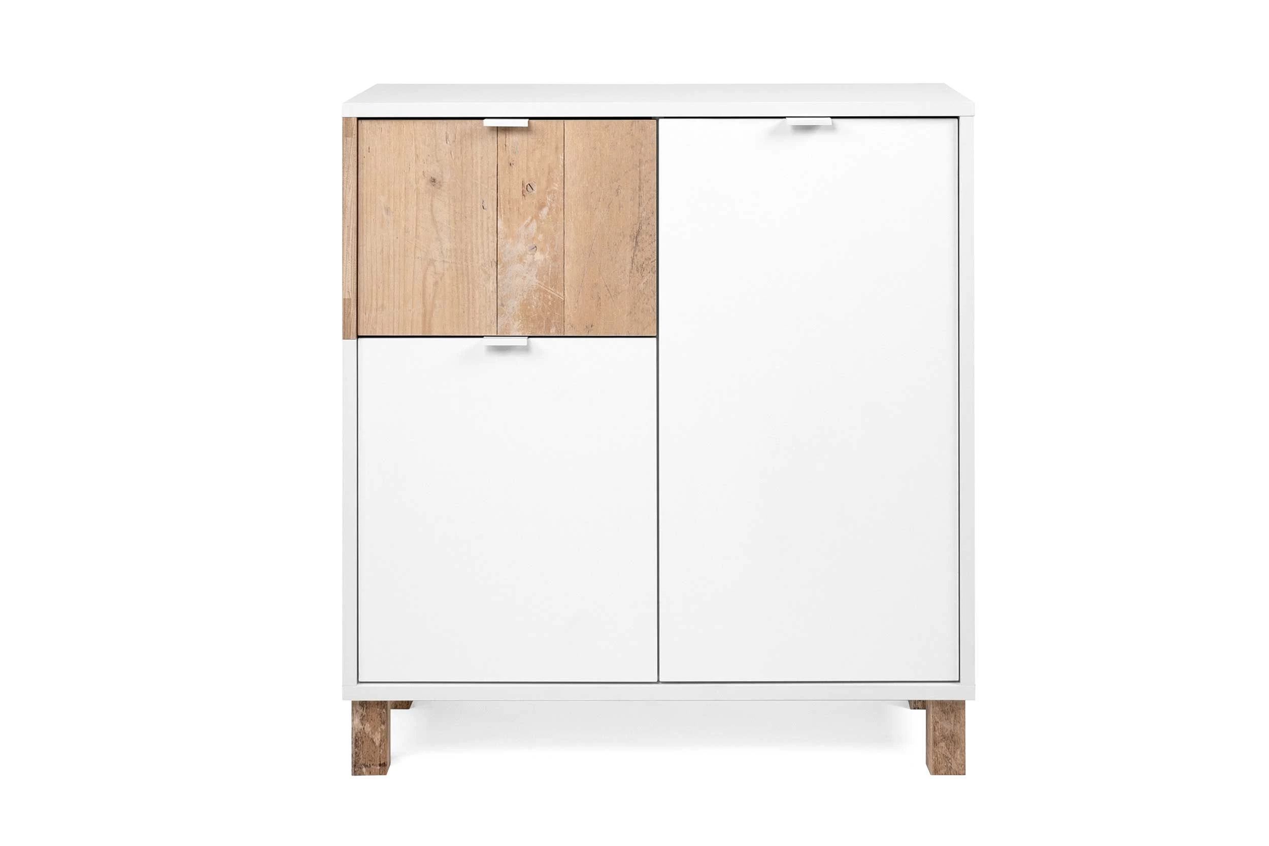 Commode Mercos 80cm 3 Deuren - Wit/old Style 7 Commode Mercos 80cm 3 Deuren - Wit/old Style - Afbeelding 7