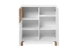 Commode Mercos 80cm 3 Deuren - Wit/old Style 13 Commode Mercos 80cm 3 Deuren - Wit/old Style -Collectie Woonkamermeubels Menorca 01A Kommode frontal offen c3b8