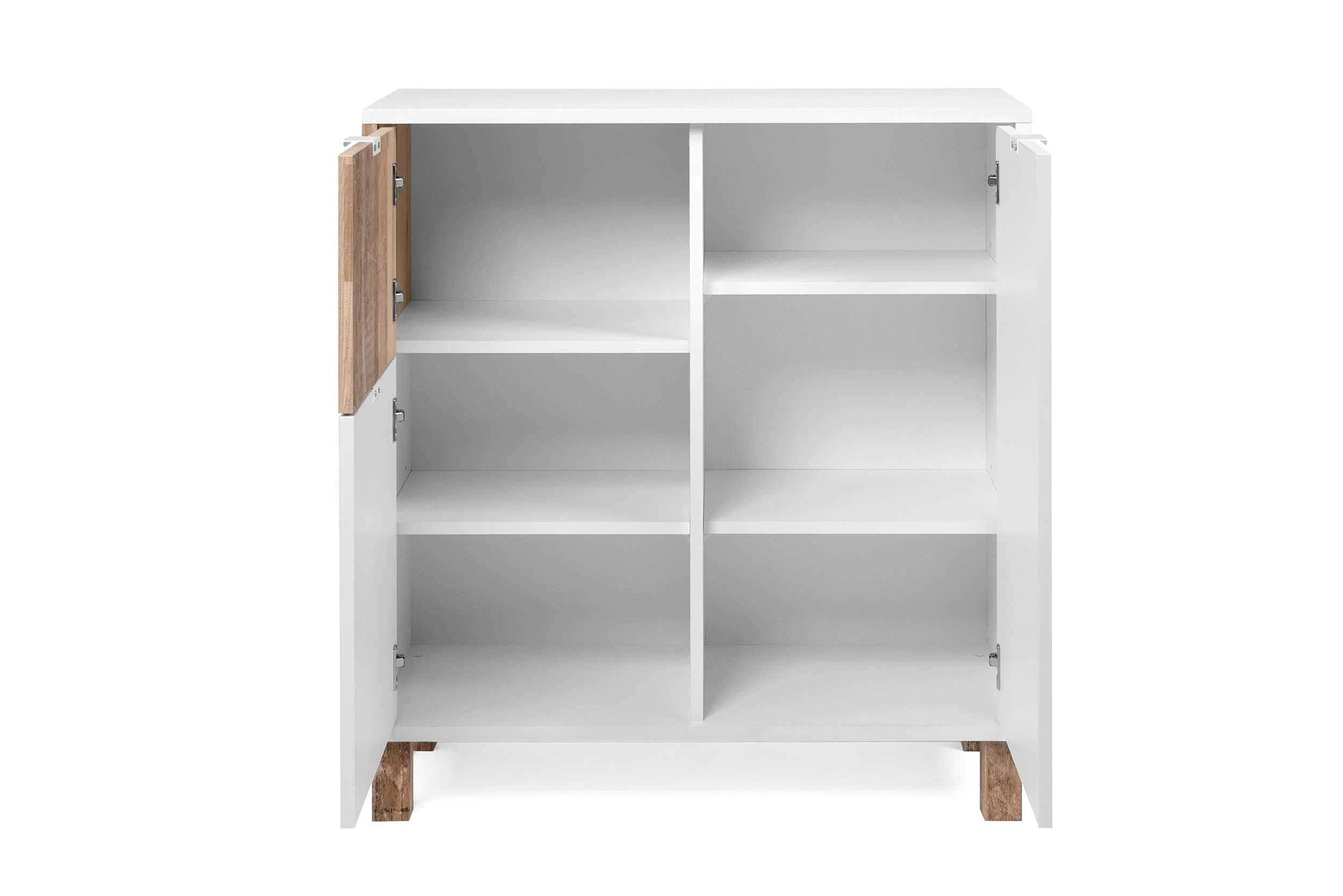 Commode Mercos 80cm 3 Deuren - Wit/old Style 5 Commode Mercos 80cm 3 Deuren - Wit/old Style - Afbeelding 5