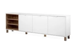 Dressoir Mercos 200cm 3 Deuren - Wit/old Style -Collectie Woonkamermeubels Menorca 57A Lowboard perspektive 2 9413