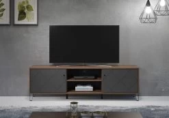Tv-meubel Montez | 183 X 40 X 56 Cm | Antraciet Front -Collectie Woonkamermeubels Montez WO 2102 321 C4 frontal D 20220803 4931