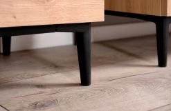 Commode Ted 80cm 2 Deuren - Eik/zwart -Collectie Woonkamermeubels Nola Detail 2 b02b