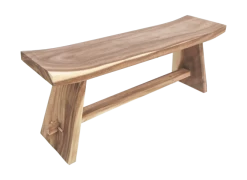 Decoratieve Bank Osaka 120cm – Bleek Munggur -Collectie Woonkamermeubels OS120 3 9332