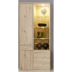 Vitrinekast Echo | 90 X 37 X 200 Cm | Artisan Oak