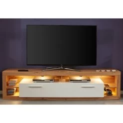 Tv-meubel Rock | 200 X 44 X 48 Cm | Wotan Oak White-design