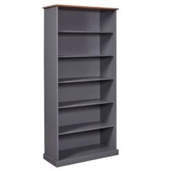 Boekenkast Westerland | 90 X 38,1 X 190 Cm | Donkergrijs