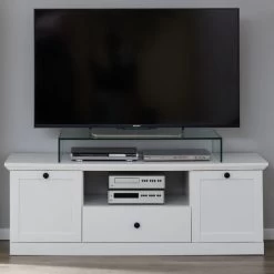 Tv-meubel Brandson Baxter | 139 X 41 X 49 Cm | Wit