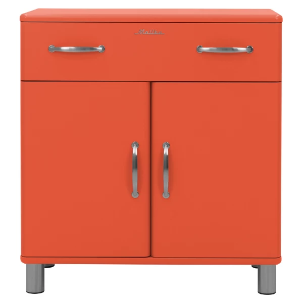 Bijzetkastje Malibu 2 Deuren 1 Lade - Rood 12 Bijzetkastje Malibu 2 Deuren 1 Lade - Rood - Afbeelding 12