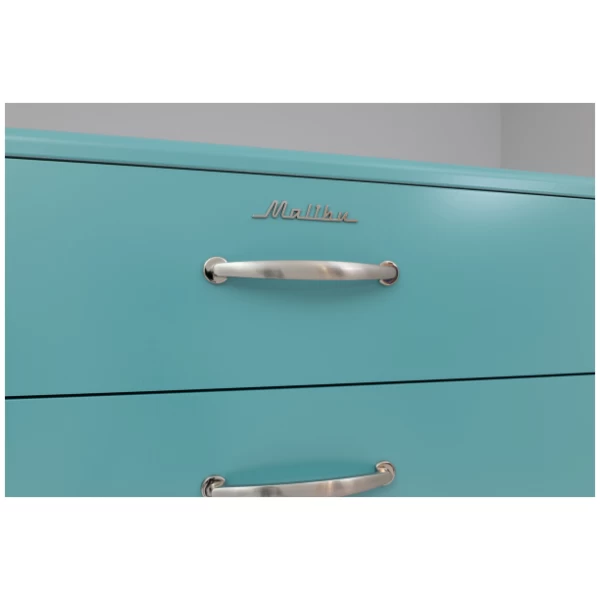 Ladekast Malibu 111,5 Cm Met 5 Lades - Laguneblauw 5 Ladekast Malibu 111,5 Cm Met 5 Lades - Laguneblauw - Afbeelding 5