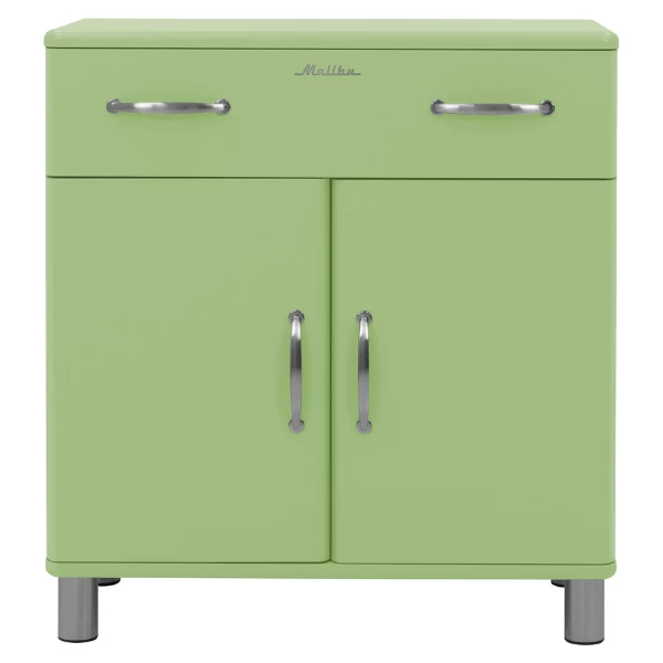 Bijzetkastje Malibu 2 Deuren 1 Lade - Groen 12 Bijzetkastje Malibu 2 Deuren 1 Lade - Groen - Afbeelding 12