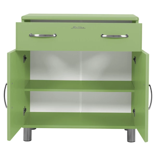 Bijzetkastje Malibu 2 Deuren 1 Lade - Groen 10 Bijzetkastje Malibu 2 Deuren 1 Lade - Groen - Afbeelding 10