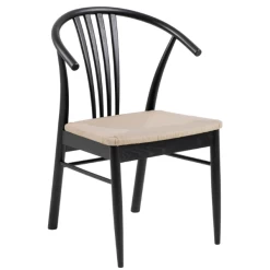 I_York Eetkamerstoel Met Armleuning: Gebroken Wit En Zwart Eiken -Collectie Woonkamermeubels Ontwerp zonder titel 26 ed1f