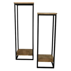 Bijzettafel Rick Set Van 2 Mangohout - Naturel/zwart -Collectie Woonkamermeubels Ontwerp zonder titel 28 832c