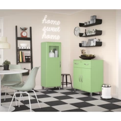 Bijzetkastje Malibu 2 Deuren 1 Lade - Groen 15 Bijzetkastje Malibu 2 Deuren 1 Lade - Groen -Collectie Woonkamermeubels Ontwerp zonder titel 33 8577