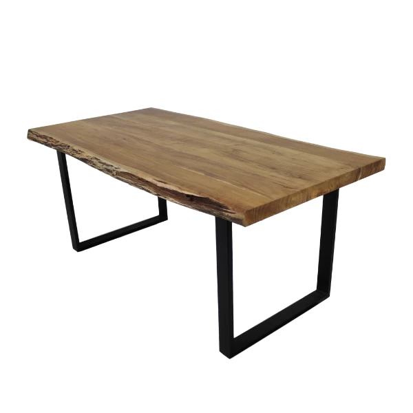 Eettafel SoHo 220x-100cm Boomstam Tafelblad - Acacia/ijzer 1 Eettafel SoHo 220x-100cm Boomstam Tafelblad - Acacia/ijzer