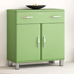 Bijzetkastje Malibu 2 Deuren 1 Lade - Groen