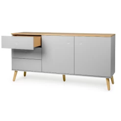 Dressoir Dot 162 Cm Met 2 Deuren En 3 Lades - Eik/grijs 9 Dressoir Dot 162 Cm Met 2 Deuren En 3 Lades - Eik/grijs -Collectie Woonkamermeubels Ontwerp zonder titel 40 a5d3