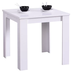 Eettafel Branco Vierkant 80x80cm - Hoogglans Wit -Collectie Woonkamermeubels Ontwerp zonder titel 40 eaf3