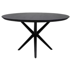 Eettafel Luzern 130cm Acaciahout - Zwart