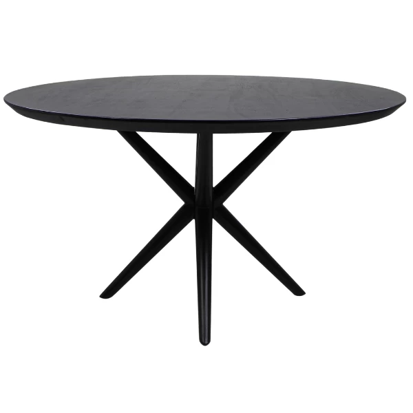 Eettafel Luzern 130cm Acaciahout - Zwart 3 Eettafel Luzern 130cm Acaciahout - Zwart - Afbeelding 3