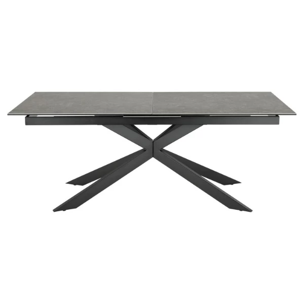 Irwine Rechthoekige Eettafel - Zwart Keramisch Blad, Kruisvoet 4 Irwine Rechthoekige Eettafel - Zwart Keramisch Blad, Kruisvoet - Afbeelding 4