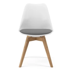 Kuipstoel Blair - Eik/grijs/wit